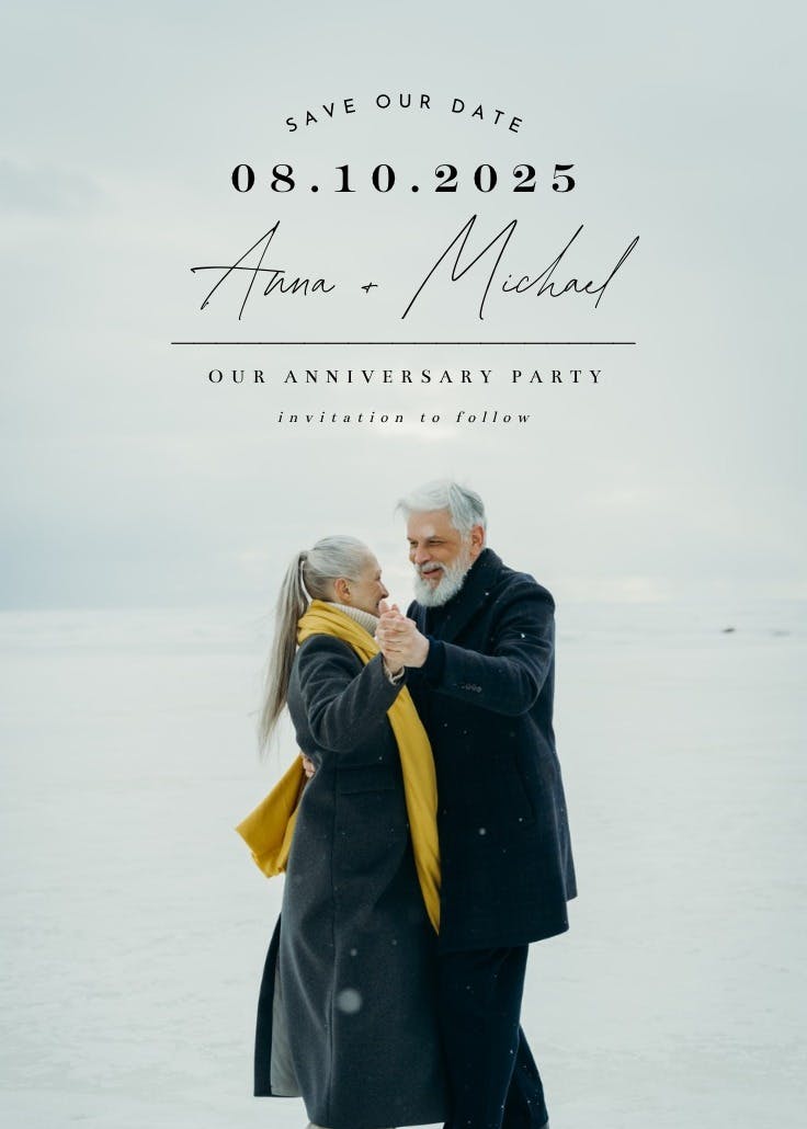 Only this moment - anniversary invitation