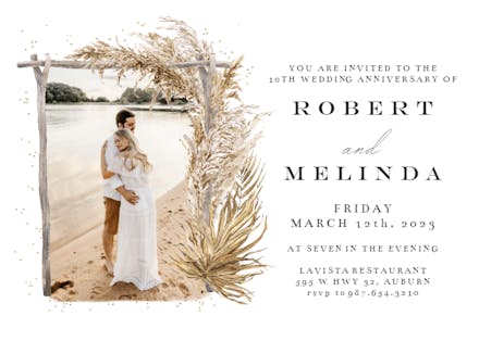 Pampas Canopy - Invitation Template