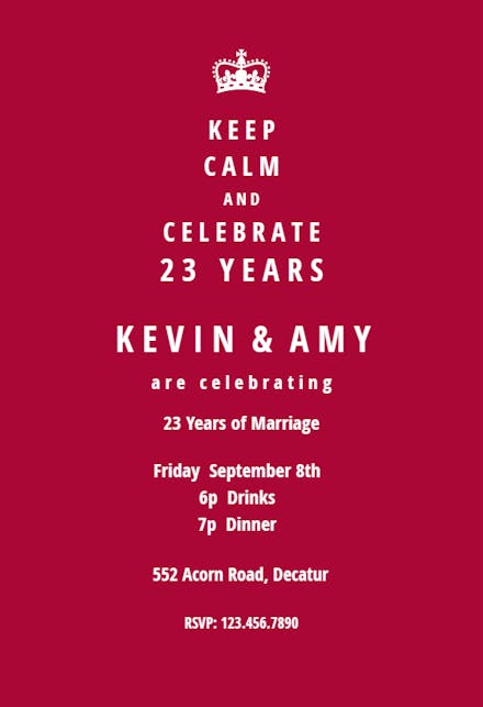 Plus One - Invitación De Aniversario