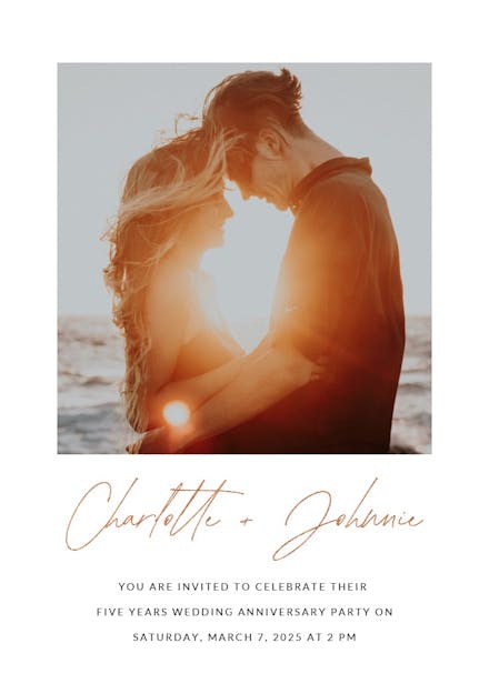 Polaroid - anniversary invitation