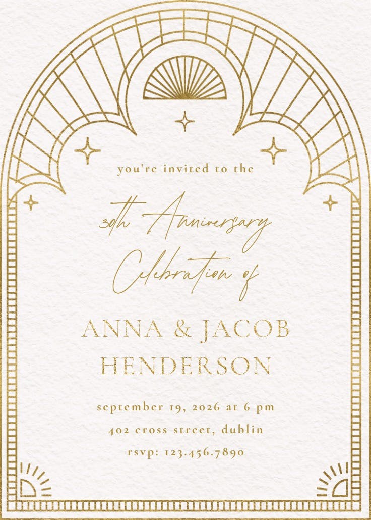Roaring 30s - anniversary invitation