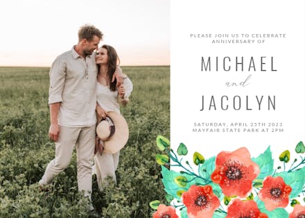 Royal Garden - Invitación De Aniversario