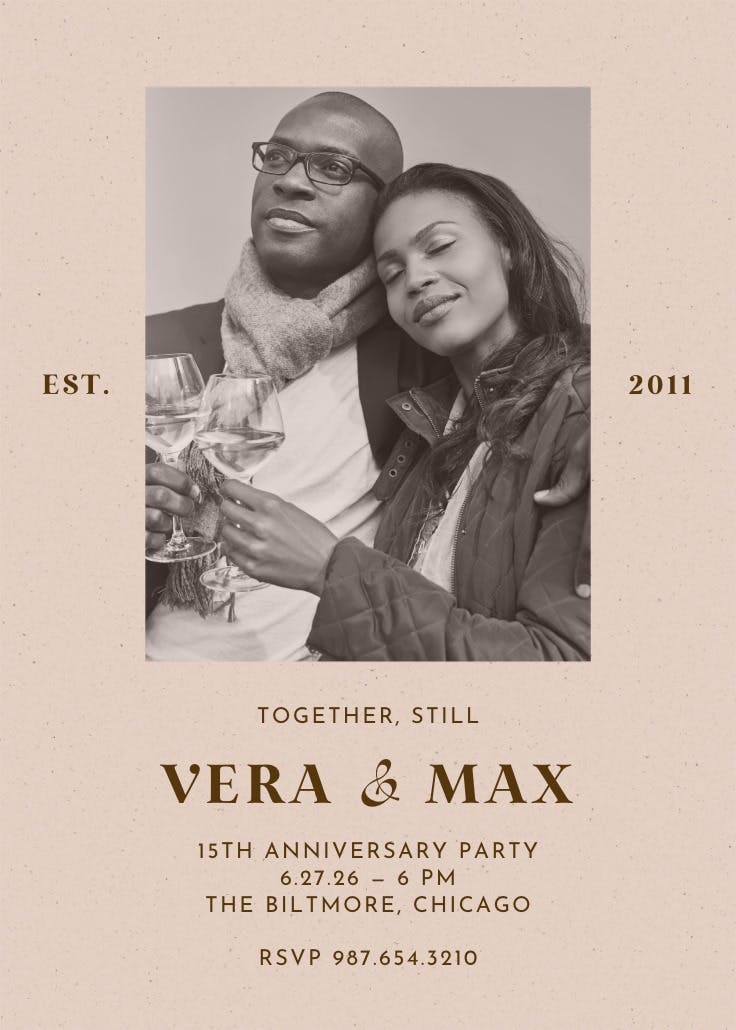 Still in love - anniversary invitation
