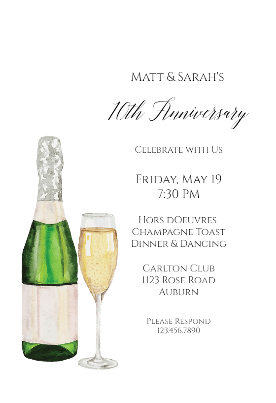 Newly Minted Anniversary Invitation Template (Free) Greetings Island