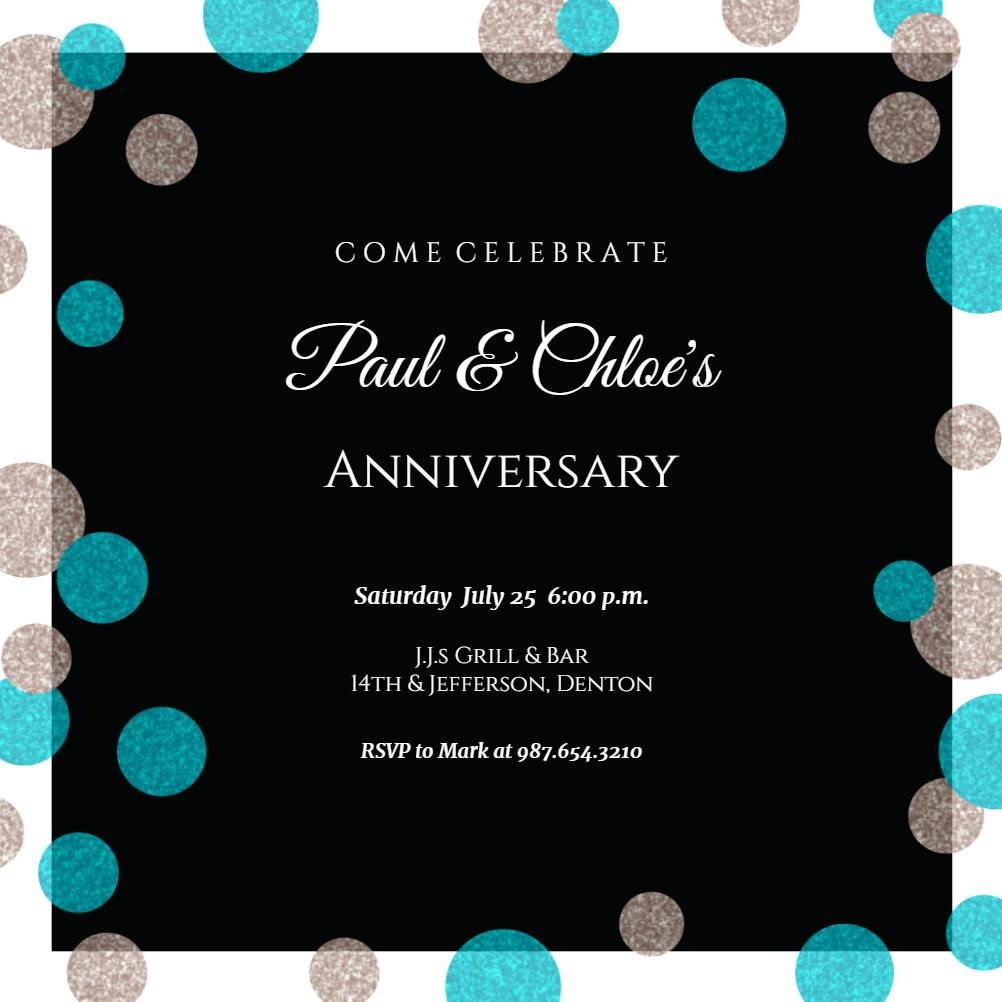 Touch of sparkle - anniversary invitation