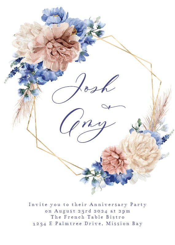 Very peri - anniversary invitation