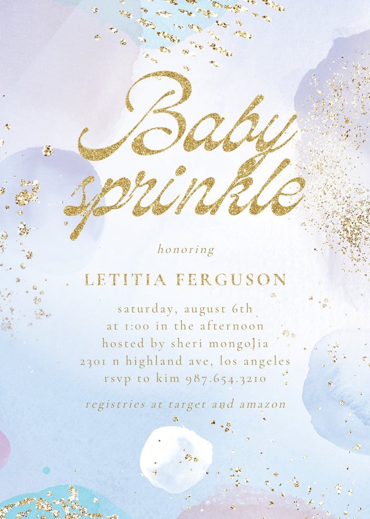 Bright year - invitación para bebé espolvorear