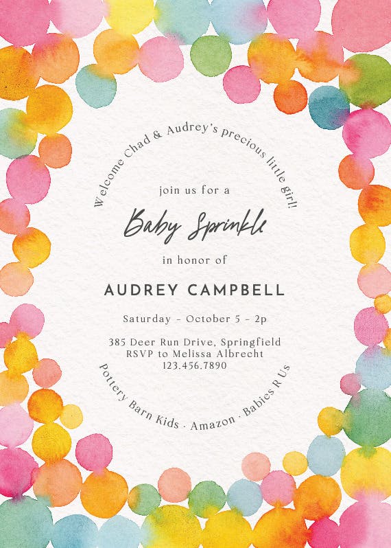 Bubble gum - baby sprinkle invitation