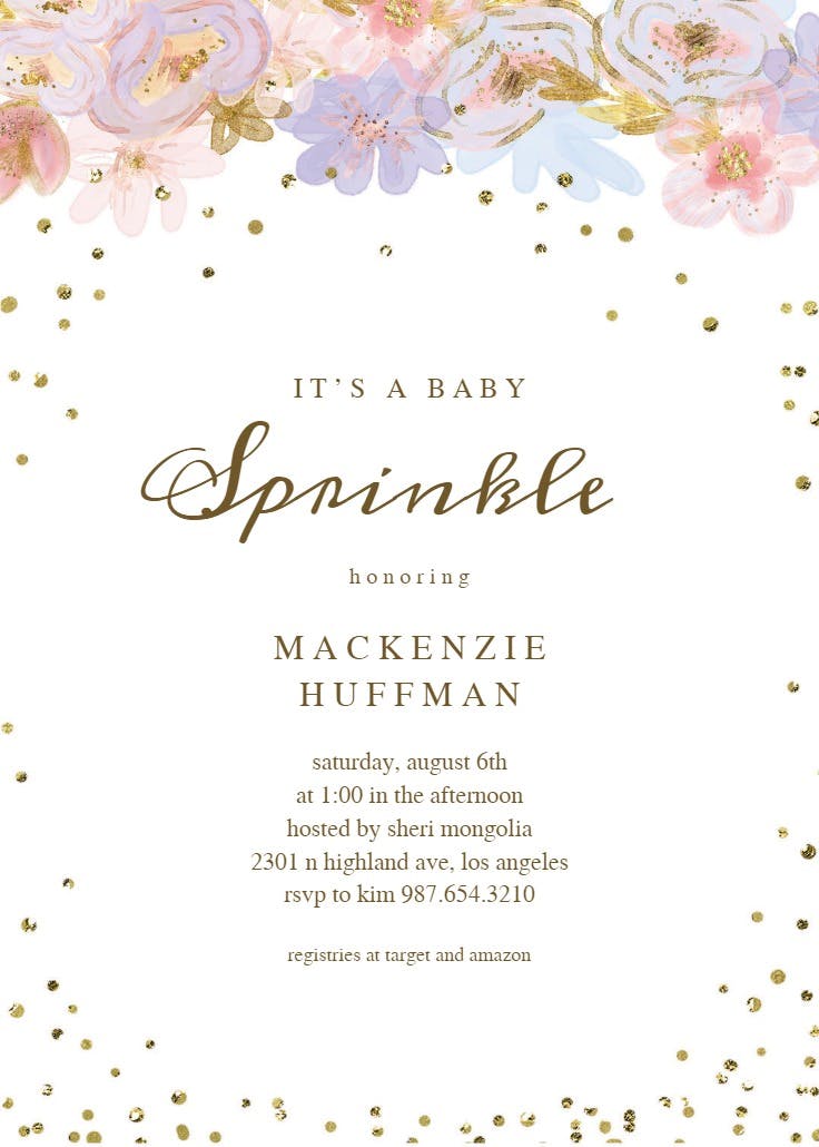 Coming true - baby sprinkle invitation