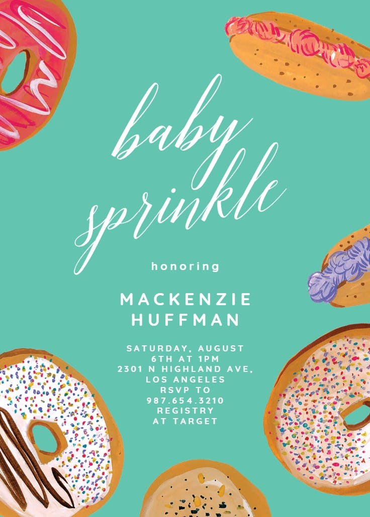 Doughnuts - baby sprinkle invitation