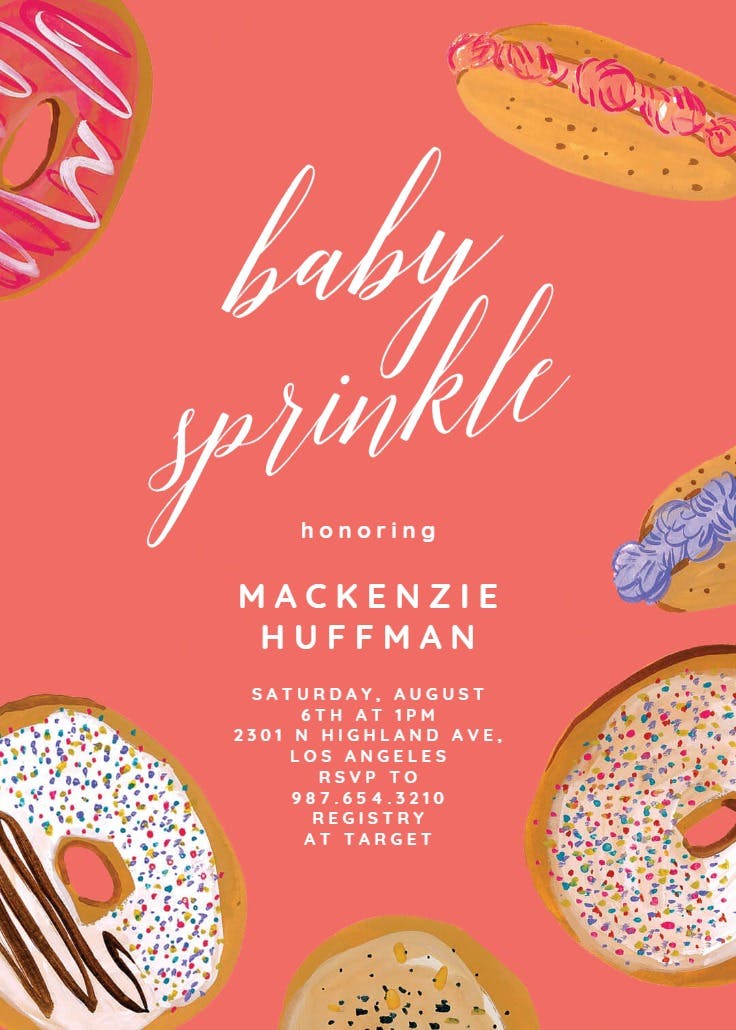 Doughnuts - baby sprinkle invitation