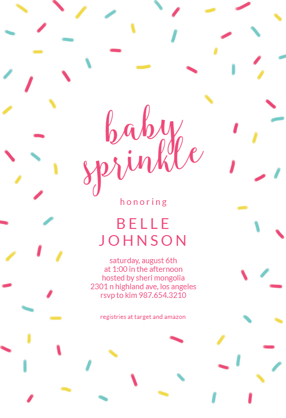 Instant Download BPG02 Gender Neutral Baby Sprinkle Invitation Bundle Rainbow Baby Sprinkle Invitation Template Confetti
