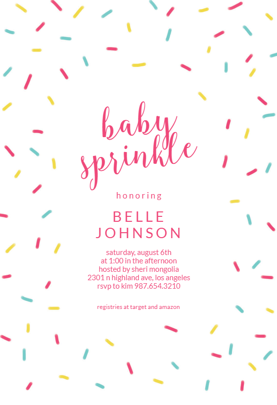 Baby Sprinkle Invitation Templates (Free) | Greetings Island