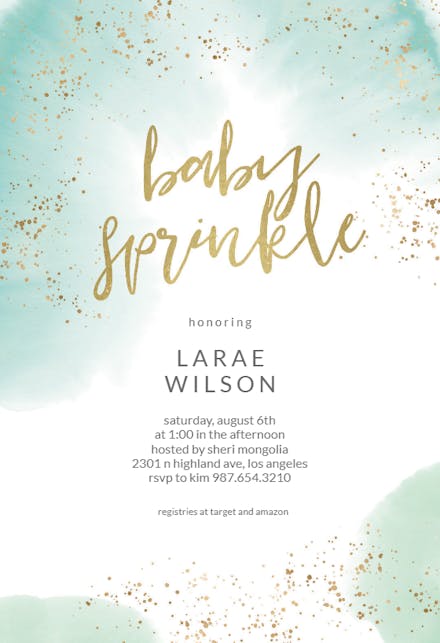 Sprayed - Baby sprinkle Invitation
