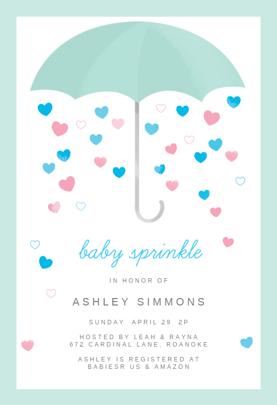 baby boy sprinkle invitations