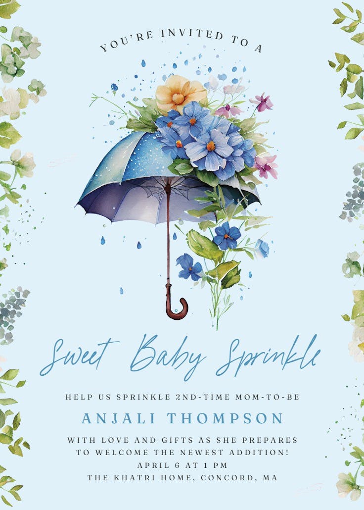 Sweetest sprinkle - baby shower invitation