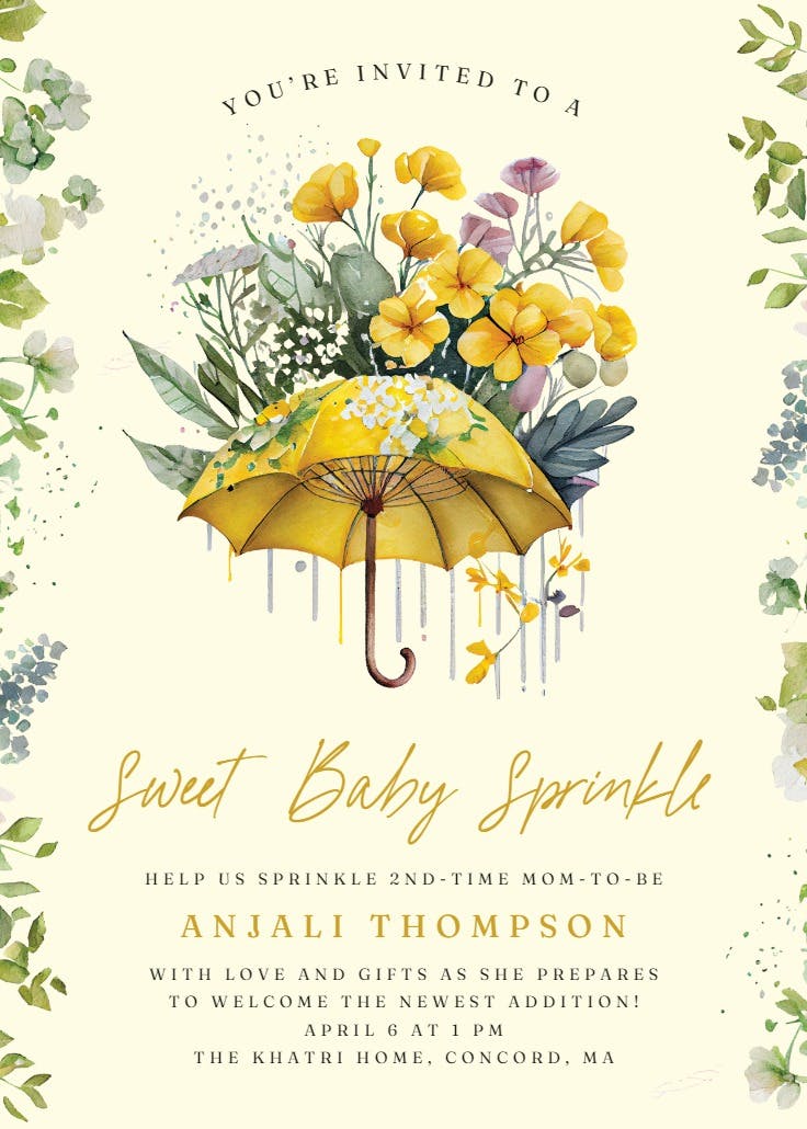 Sweetest sprinkle - baby shower invitation