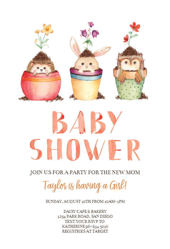 baby shower invitation for friends