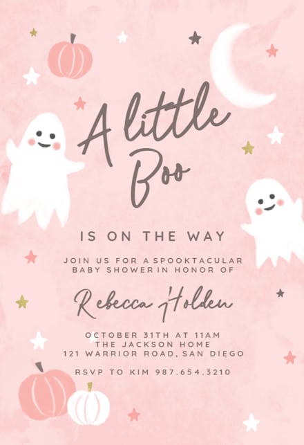 A little boo - Baby Shower Invitation