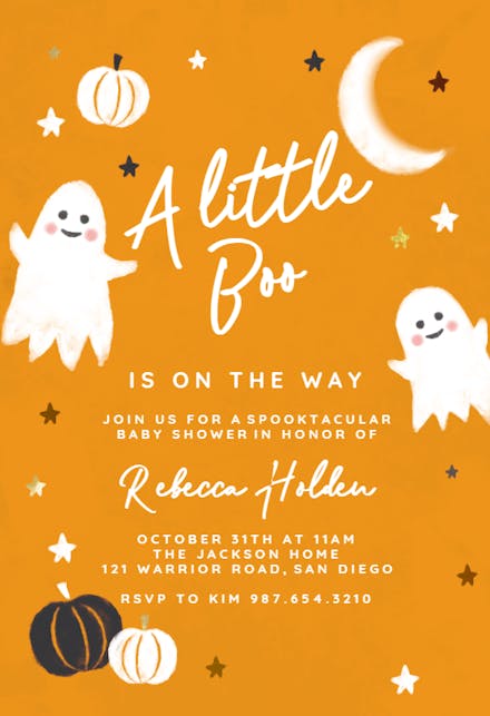 A little boo - Baby Shower Invitation