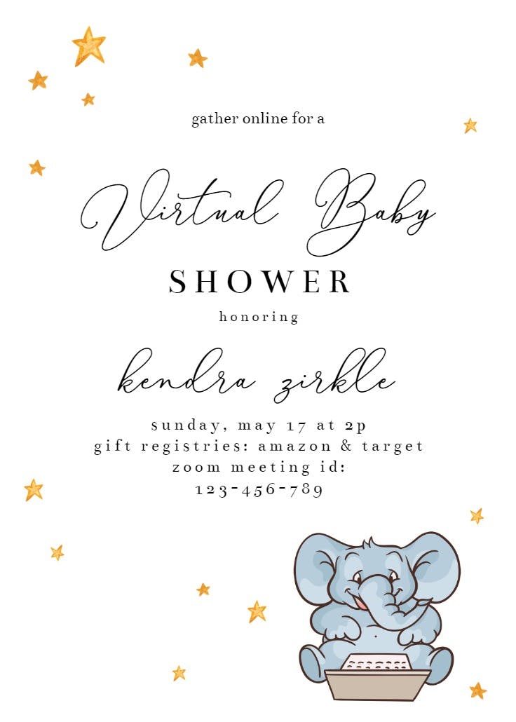 Animal laptop - printable party invitation