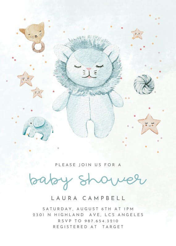 Babies toys - baby shower invitation