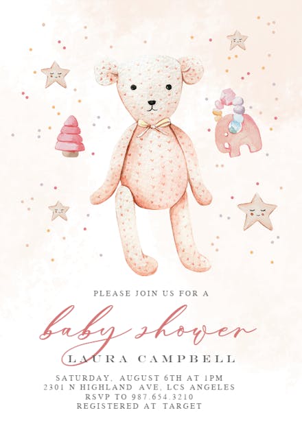 Babies Toys - Baby Shower Invitation