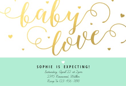 Baby Love - Baby sprinkle Invitation