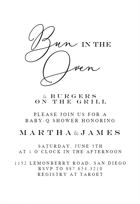 Baby-q shower - baby shower invitation