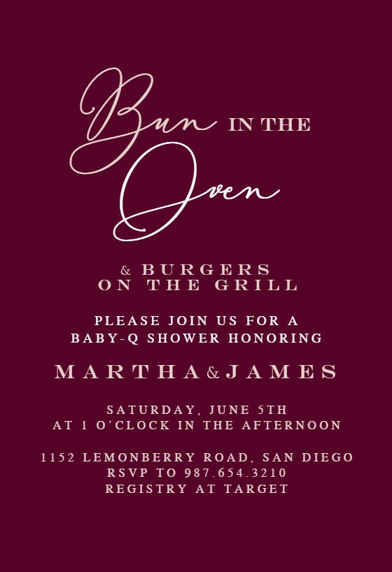 Baby-q shower -  invitación para baby shower