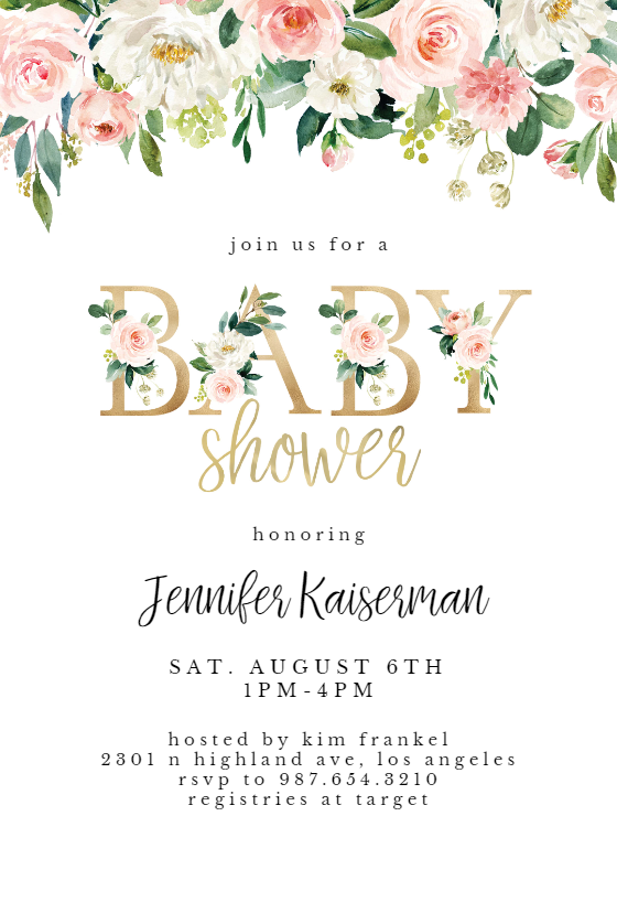 baby shower invitation templates for word