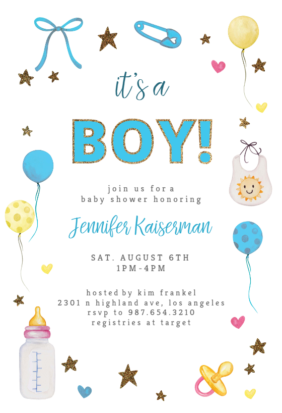 Baby Shower Invitations For Boys (Free Templates) Greetings Island