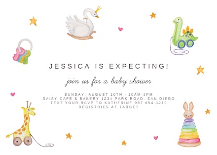 Baby Toys - Baby Shower Invitation