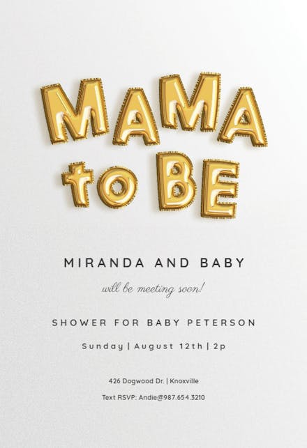 Beautiful Balloons - Baby Shower Invitation