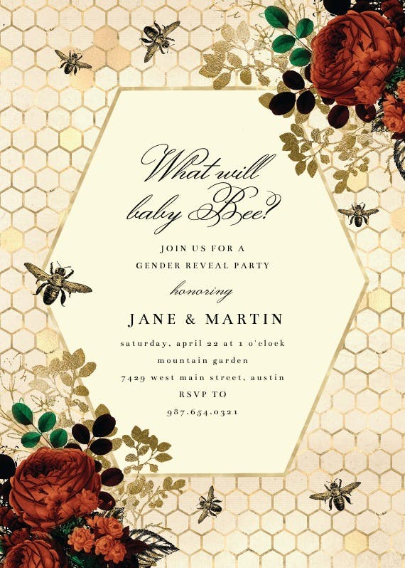 Bee-ing in love - party invitation