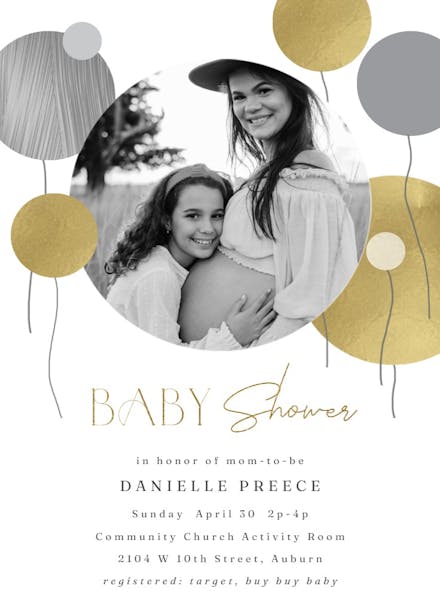 Bitty bump - baby shower invitation
