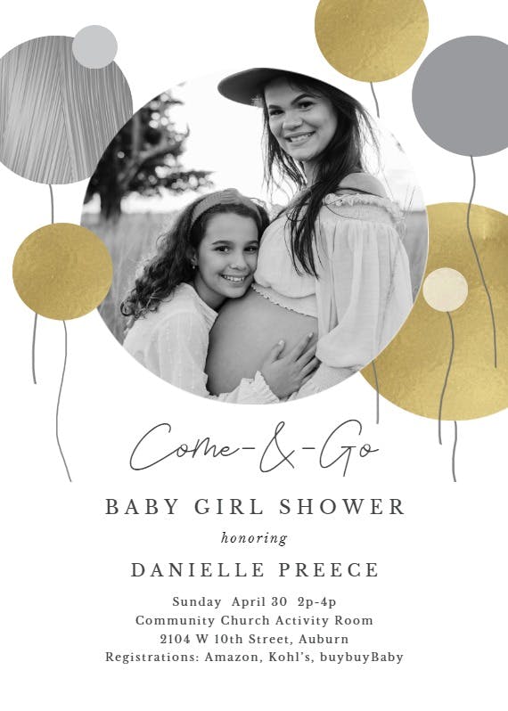 Bitty bump - baby shower invitation