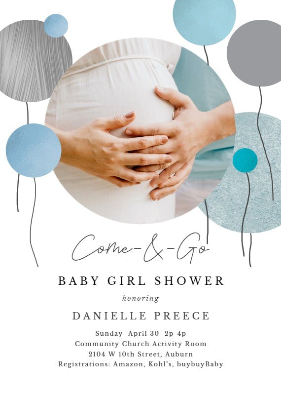 Bitty bump -  invitación para baby shower