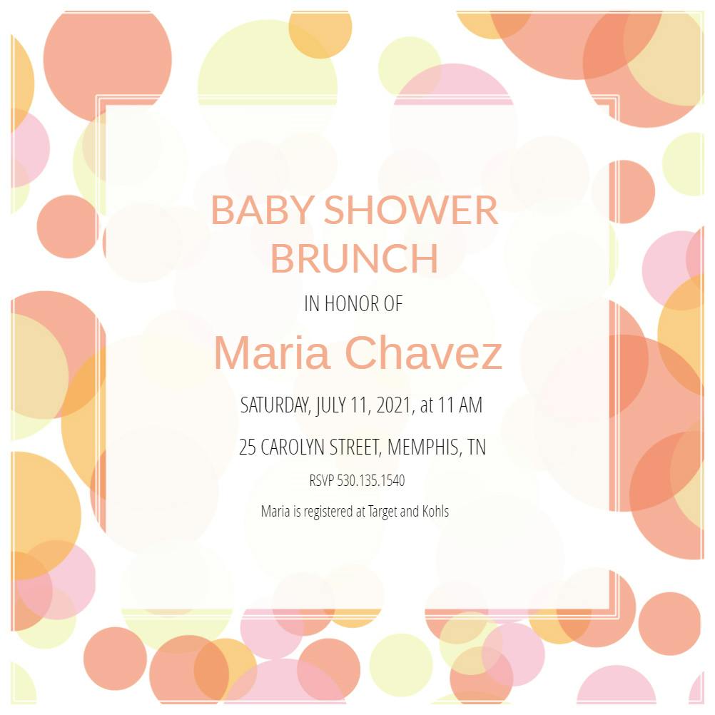 Bubbles baby - baby shower invitation