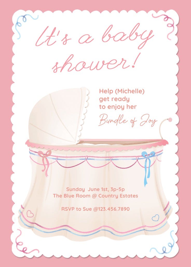 Bundle of joy - baby shower invitation