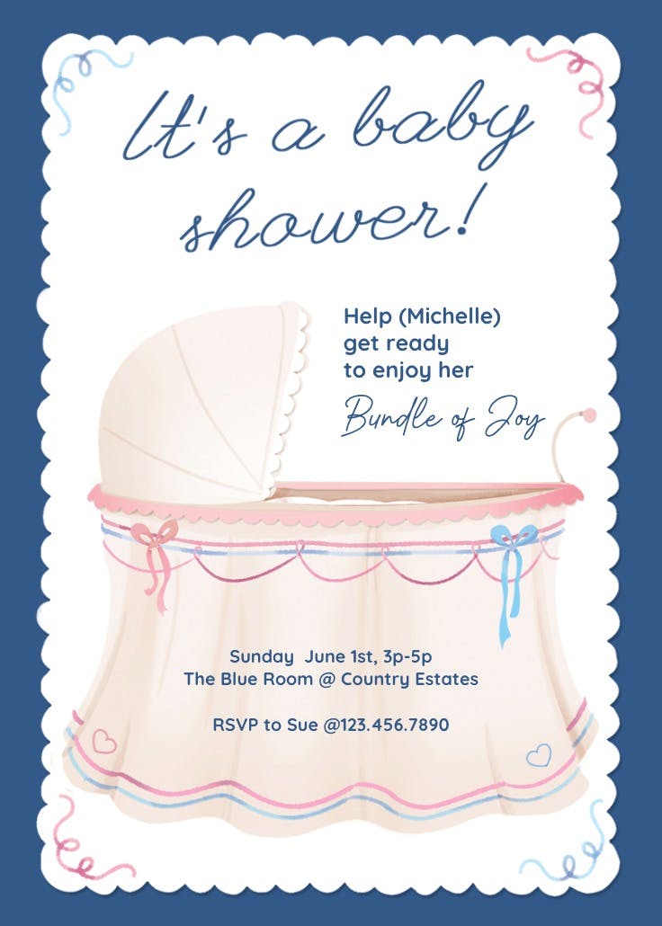 Bundle of joy - baby shower invitation