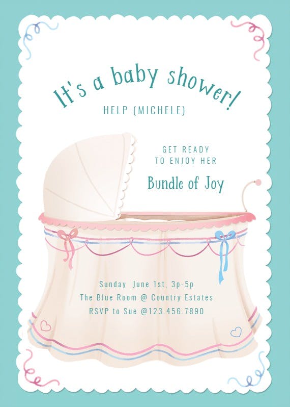 Bundle of joy -  invitación para baby shower