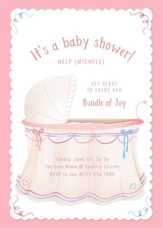 Bundle of joy -  invitación para baby shower de bebé niño