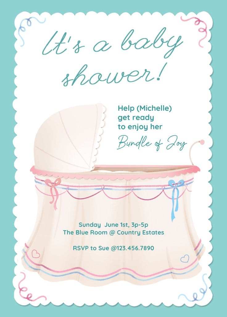 Bundle of joy - baby shower invitation