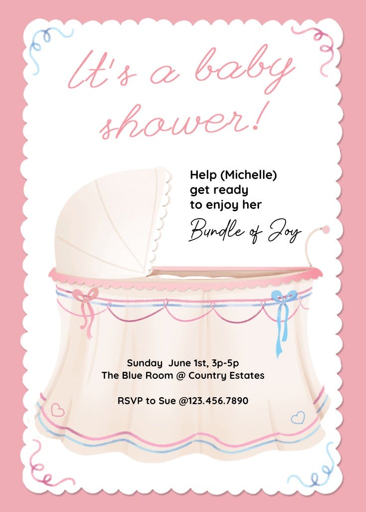 Bundle of joy - baby shower invitation