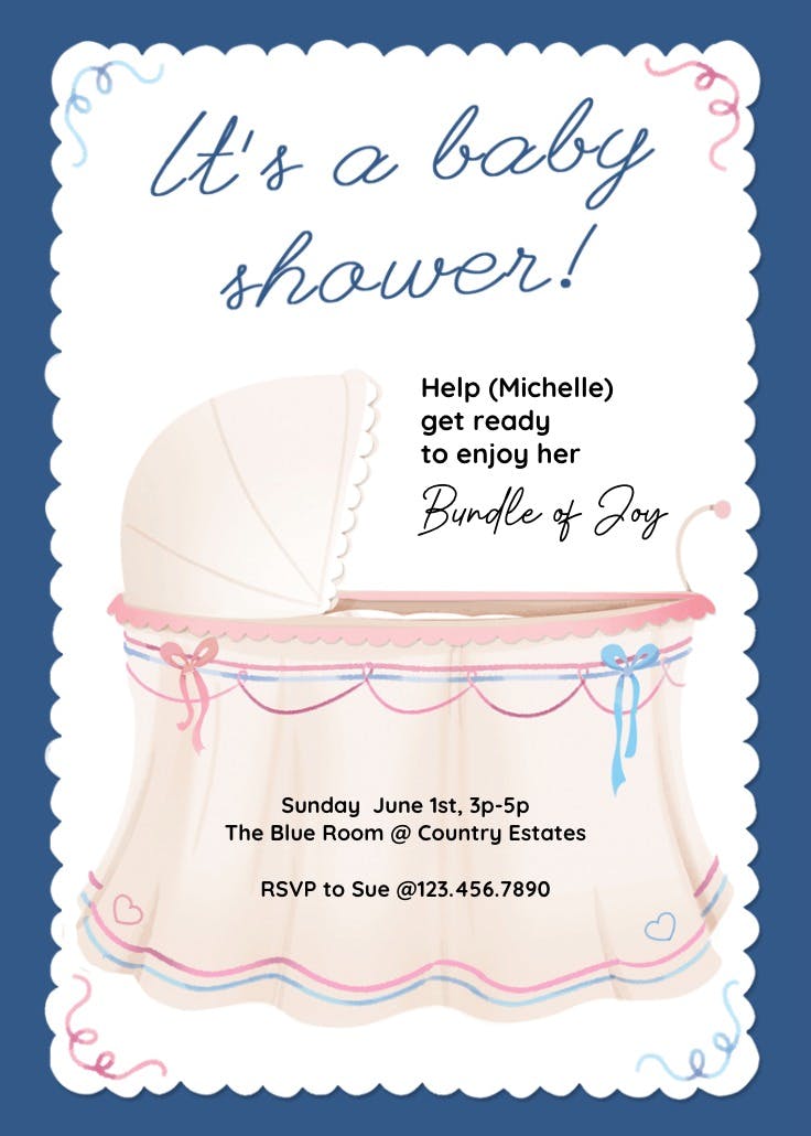 Bundle of joy - baby shower invitation