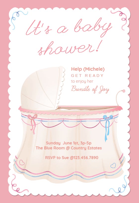 Bundle of joy - baby shower invitation