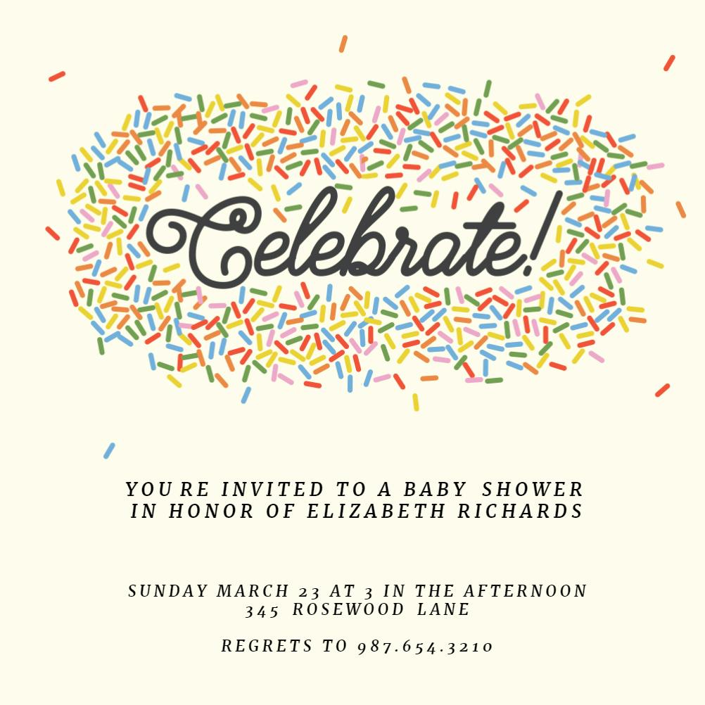 Celebrate - baby shower invitation
