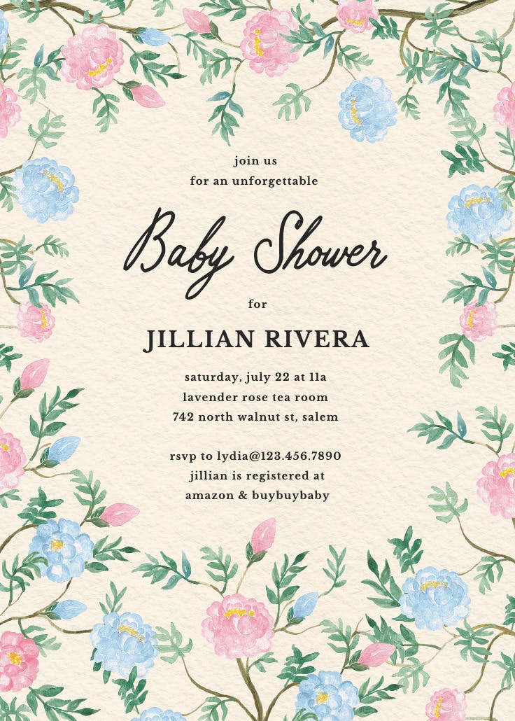 Climbing blooms - invitation