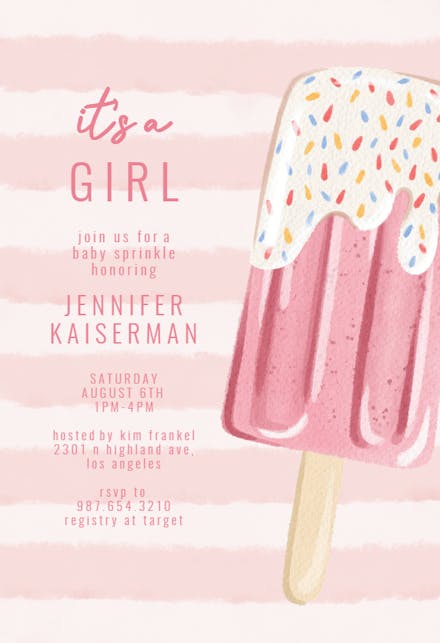 Cooling Sprinkle - Baby sprinkle Invitation